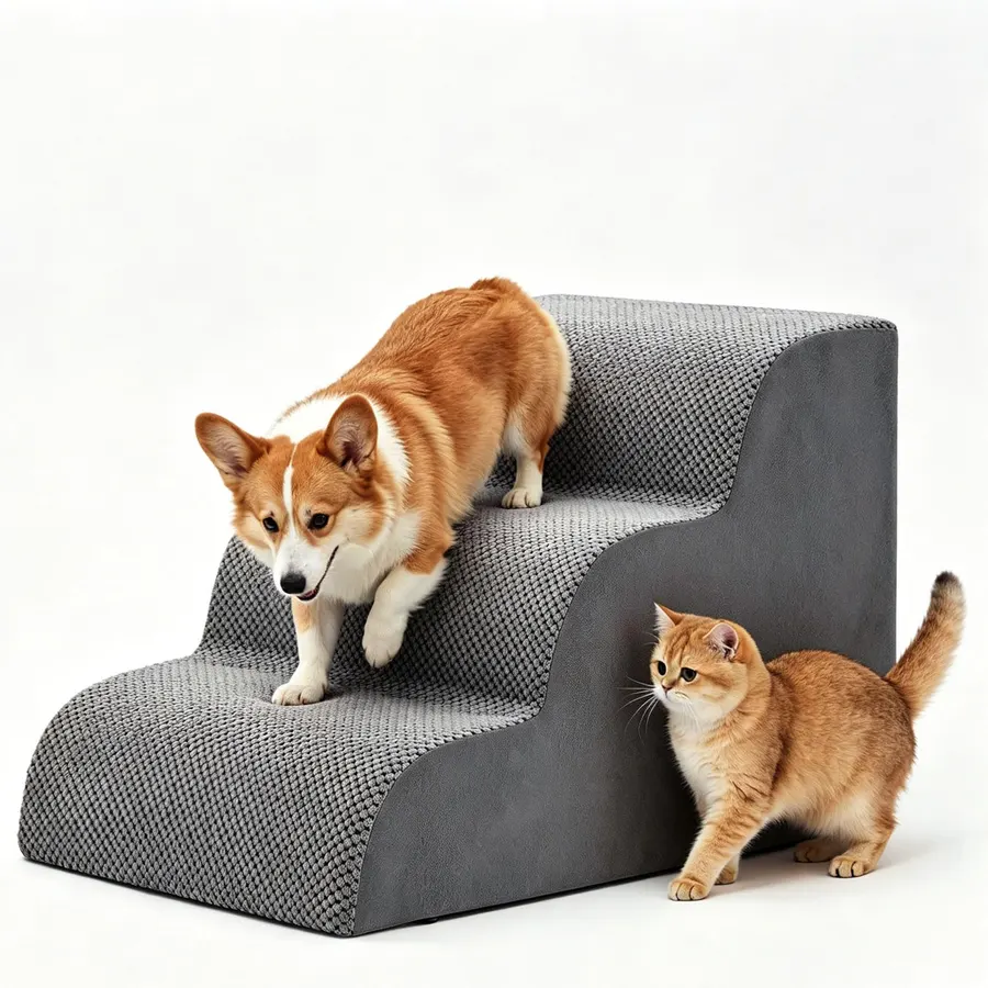 3-Step Dog Stairs for Small Dogs & Cats