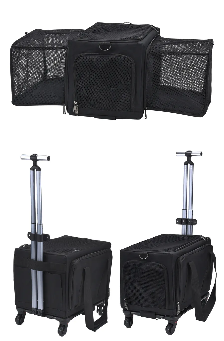 Rolling Pet Carrier with Wheels