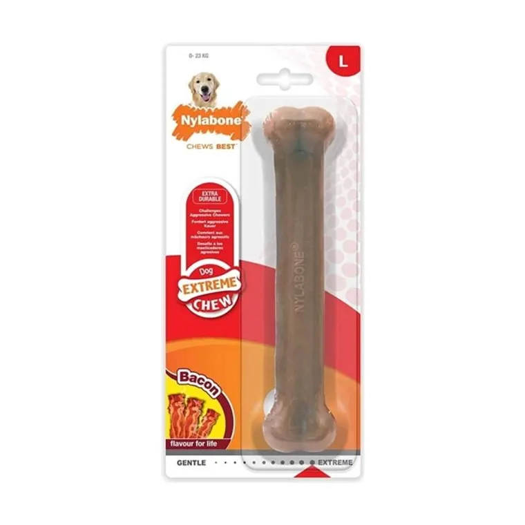 Nylabone Dura Chew voor harde bijters baconsmaak, tot 23 kg