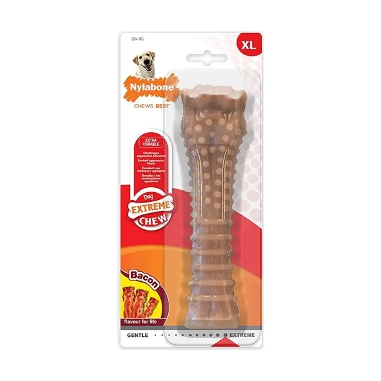 Nylabone Dura Chew voor harde bijters baconsmaak, vanaf 23 kg