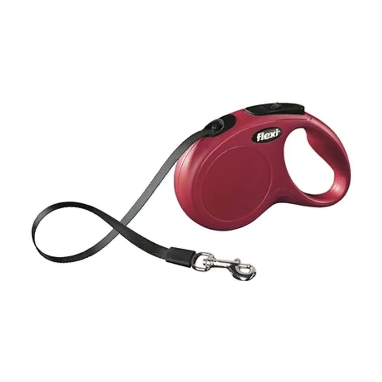 Flexi rolriem Classic Tape, rood, S 5 m
