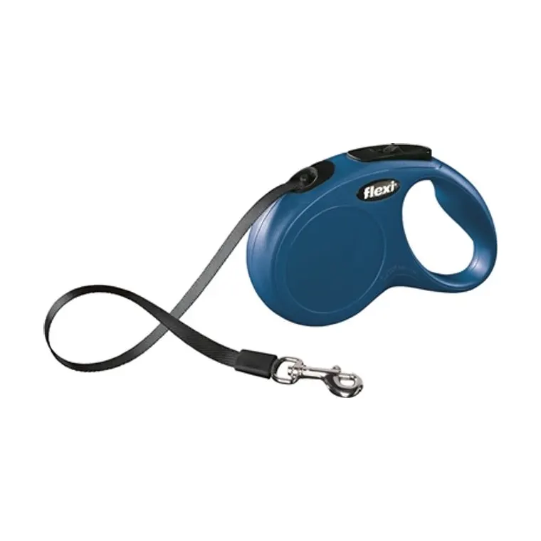 Flexi rolriem Classic Tape, blauw, S 5 m