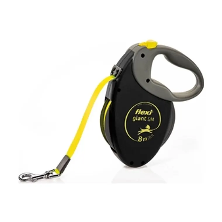 Flexi rolriem Giant Tape Neon, zwart/geel, M 8 m