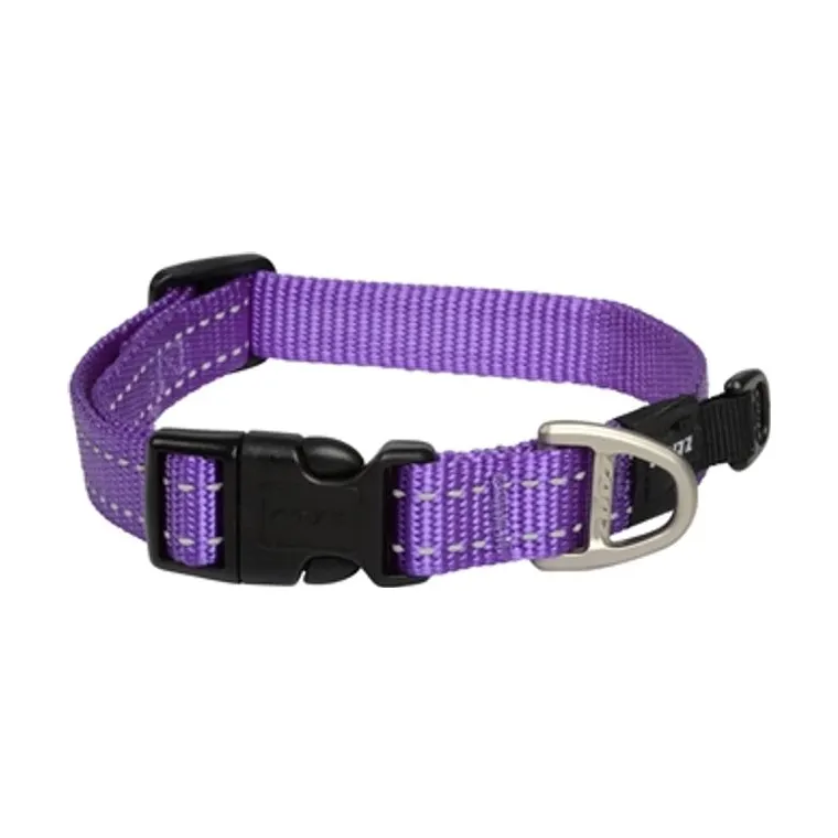 Rogz Snake halsband, paars, 16 mm x 26-40 cm