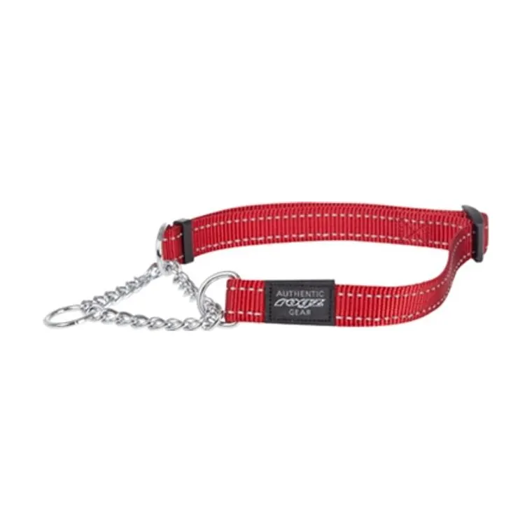 Rogz Fanbelt halfslip halsband, rood, 20 mm x 34-56 cm