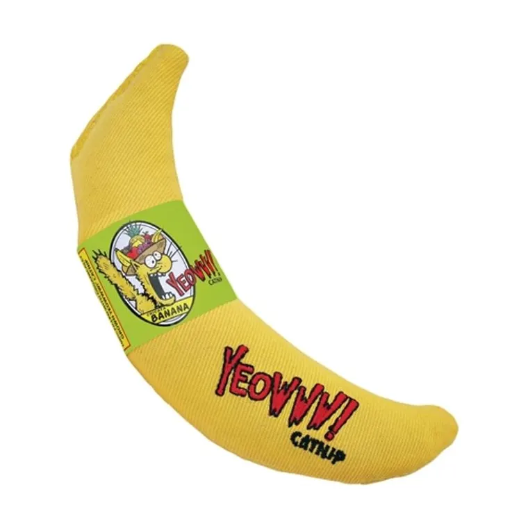 Yeowww banaan met kattenkruid, 18 cm