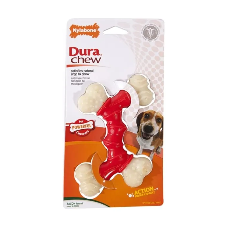 Nylabone Extreme Chew voor harde bijters baconsmaak, tot 16 kg 14 x 9,5 x 2 cm