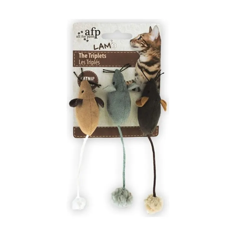 Afp Mouse The Triplets + catnip, 3-pack