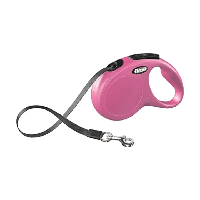 Flexi rolriem Classic Tape, roze, S 5 m