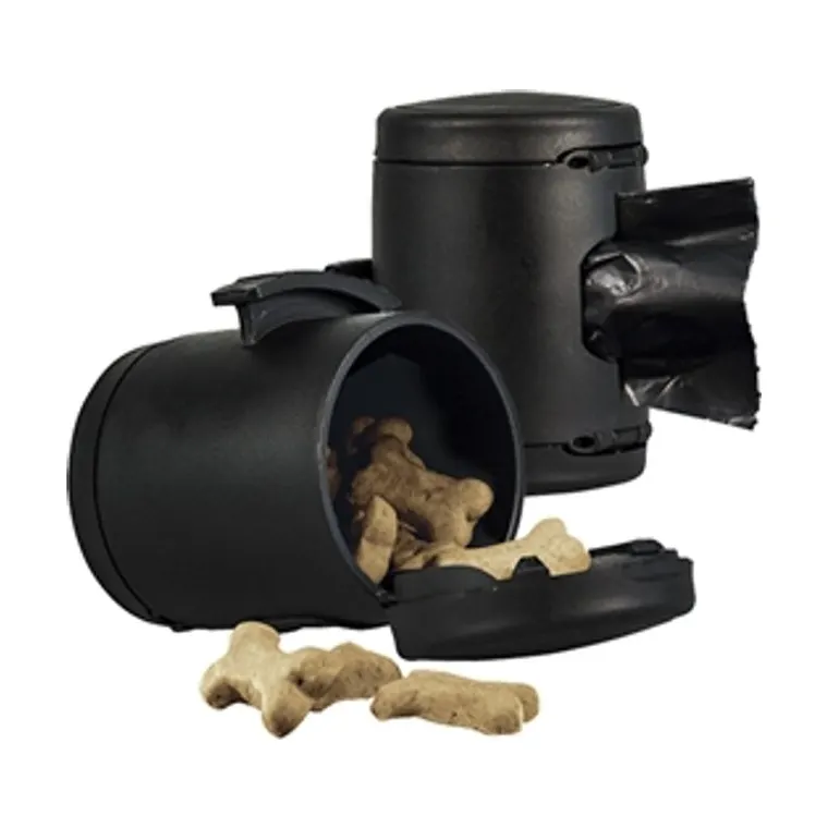 Flexi Poop Bag/Snack Box black