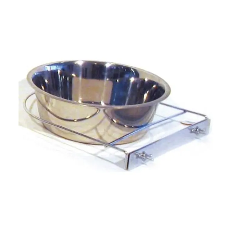stainless steel Dog Bowl with Holder, 21 cm