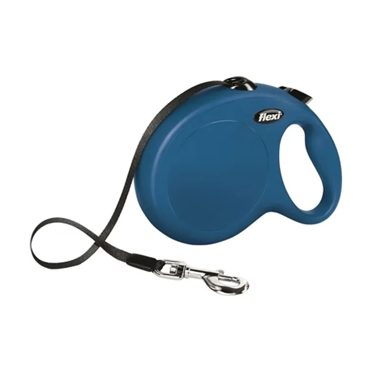Flexi rolriem Classic Tape, blauw, L 8 m