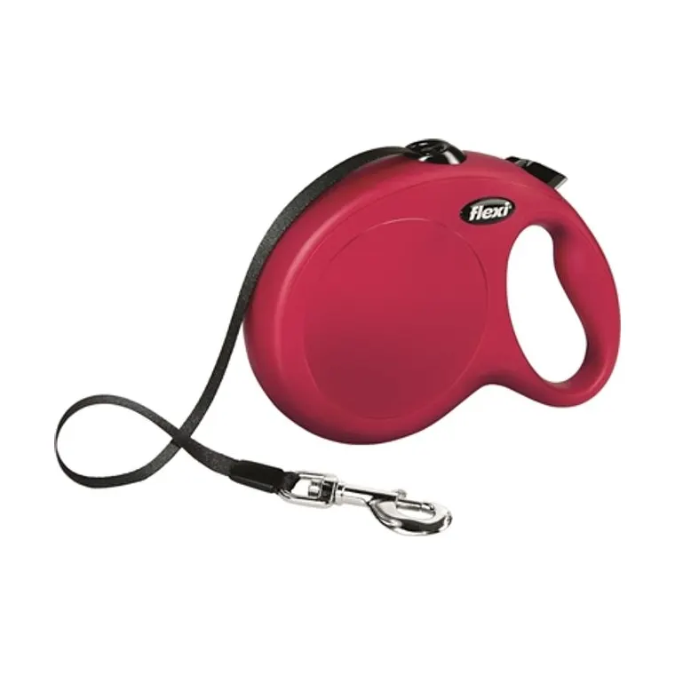 Flexi rolriem Classic Tape, rood, L 8 m