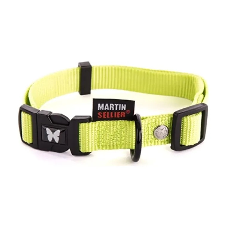 Martin halsband verstelbaar nylon, groen, 30-45 x 1,6 cm