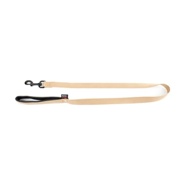 Martin hondenriem nylon, beige, 120 x 1,6 cm