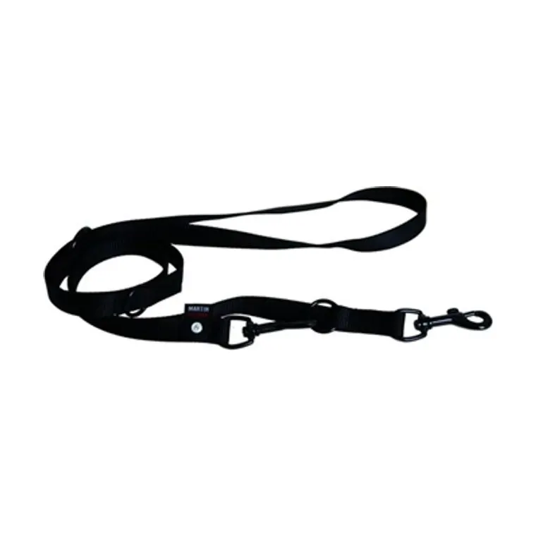 Martin hondenriem multipurpose nylon, zwart, 20 mm x 200 cm