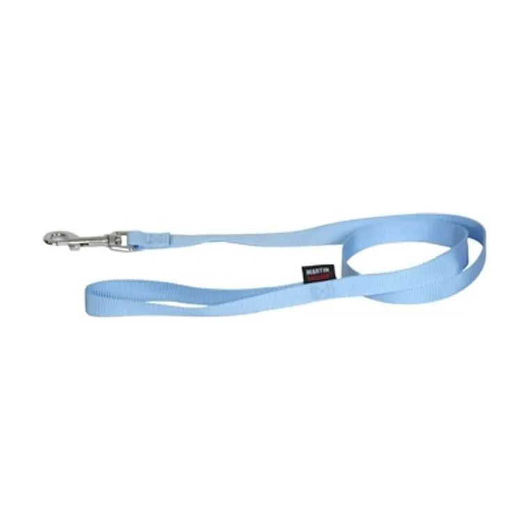 Martin hondenriem Basic nylon, blauw, 120 x 1 cm