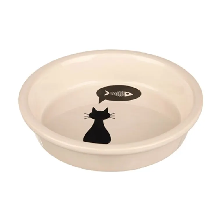Trixie Food Bowl white + Silhouette, 250ML 13 cm