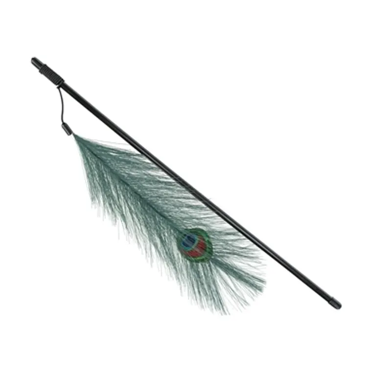 Trixie Cat Wand peacock feather, 47 cm