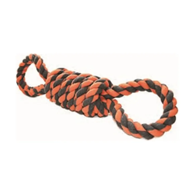 Happy Pet Nuts for Knots Extreme spoel 8 vorm Tugger, grijs/oranje, 55 x 11 x 11 cm