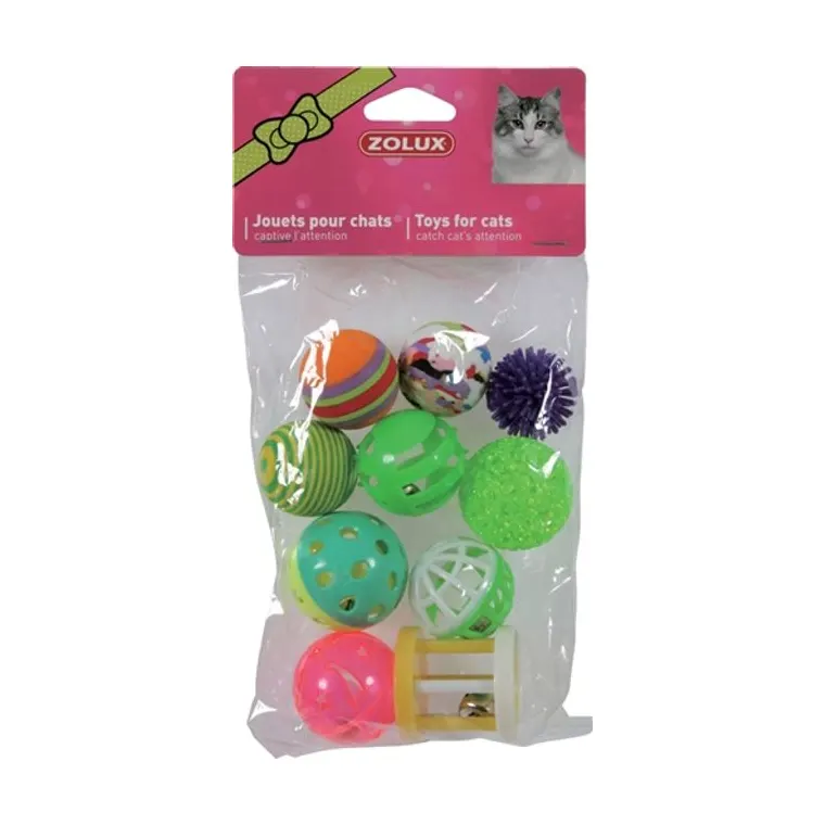 Zolux Toy cat Multi assorted, 4 cm 10-pack