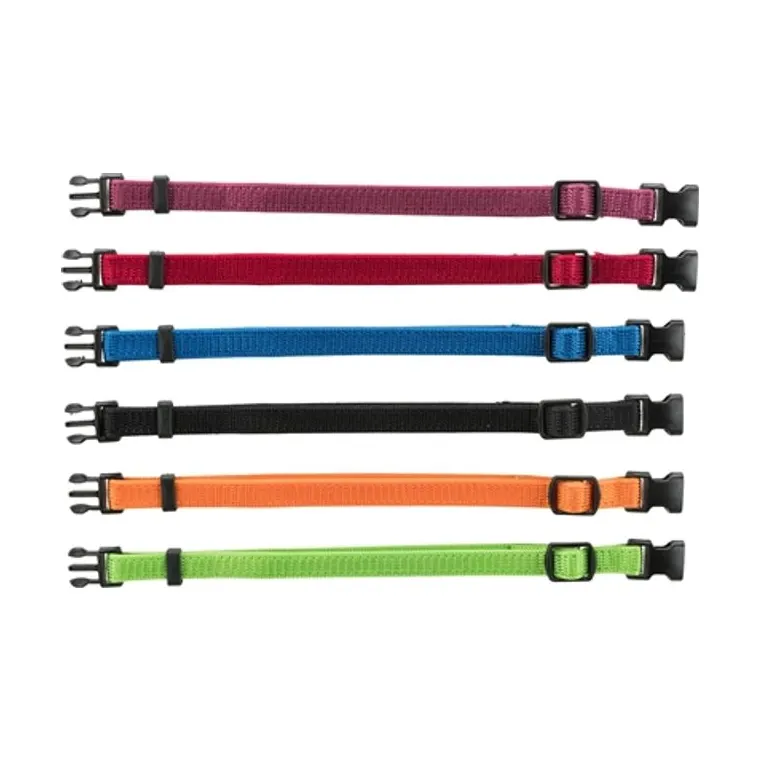 Trixie Puppy halsband set zwart/rood/blauw/appel/papaya/orchidee, 22-35 cm 6-pack