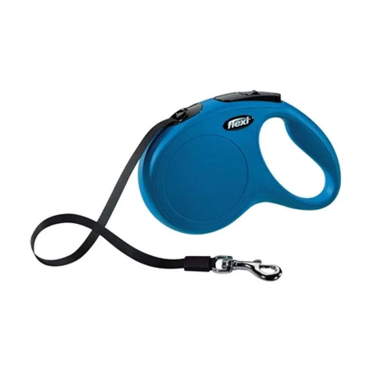 Flexi rolriem Classic Tape, blauw, M 5 m