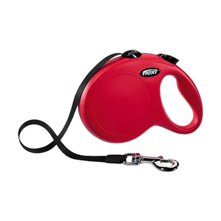 Flexi rolriem Classic Tape, rood, L 5 m