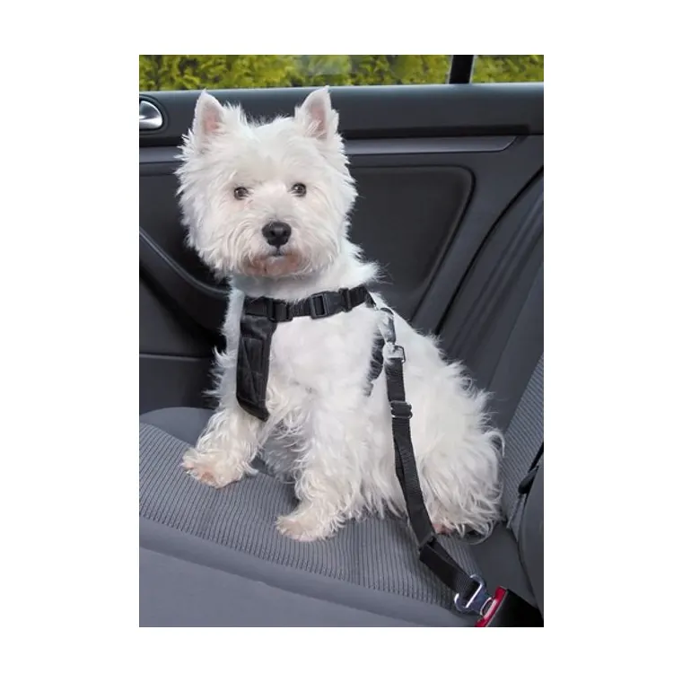 Trixie hondentuig auto inclusief gordel, zwart, 50-70 cm