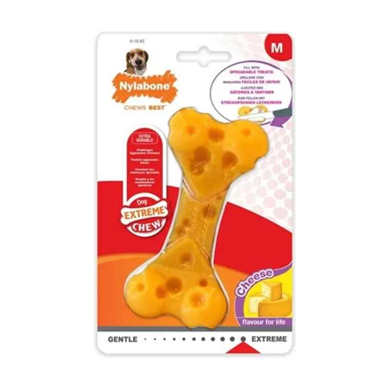 Nylabone Dura Chew kaasbot, tot 16 kg