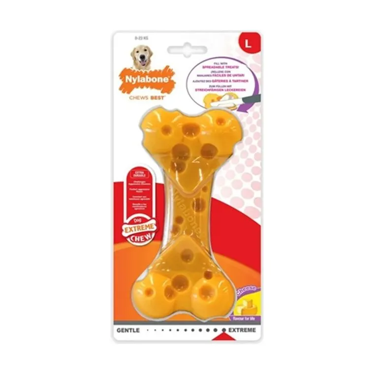 Nylabone Dura Chew kaasbot, tot 23 kg
