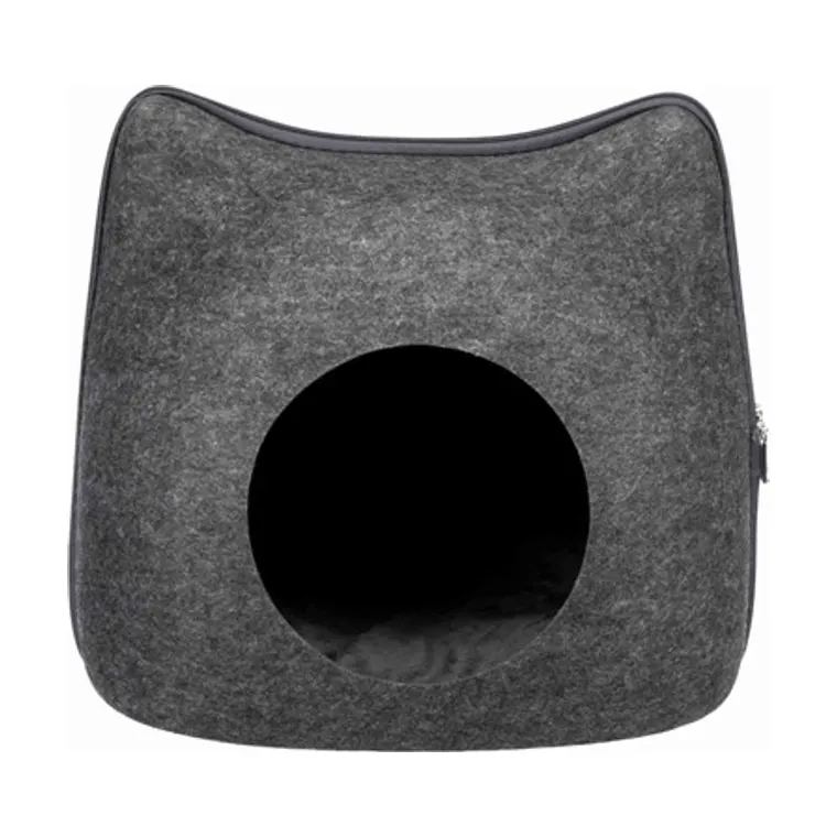 Trixie Relax Igloo cat Felt grey, 38 × 37 × 35C