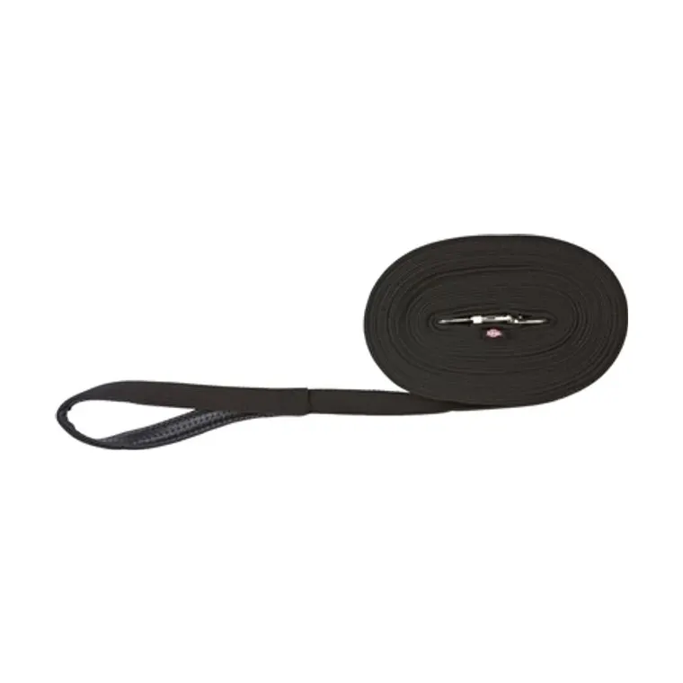 Trixie hondenriem sleeplijn singelband, zwart, 20 mm x 5 m
