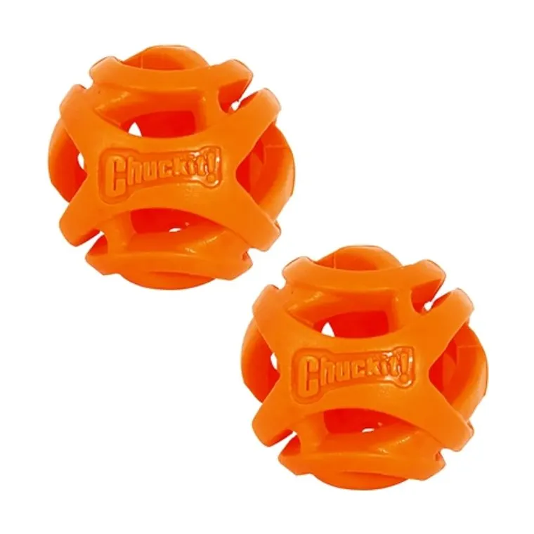 Chuckit Breathe Right Fetch bal S, oranje, 5 cm 2-pack