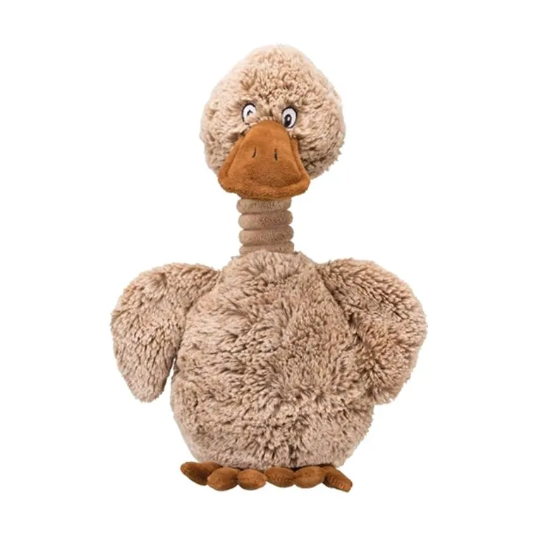Trixie pluche eend, bruin, 38 cm