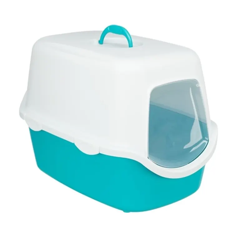 Trixie kattenbak Vico, turquoise/wit, 56 x 40 x 40 cm