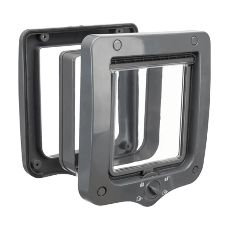 Trixie 4-weg Pet Door grey, 20 × 22 cm