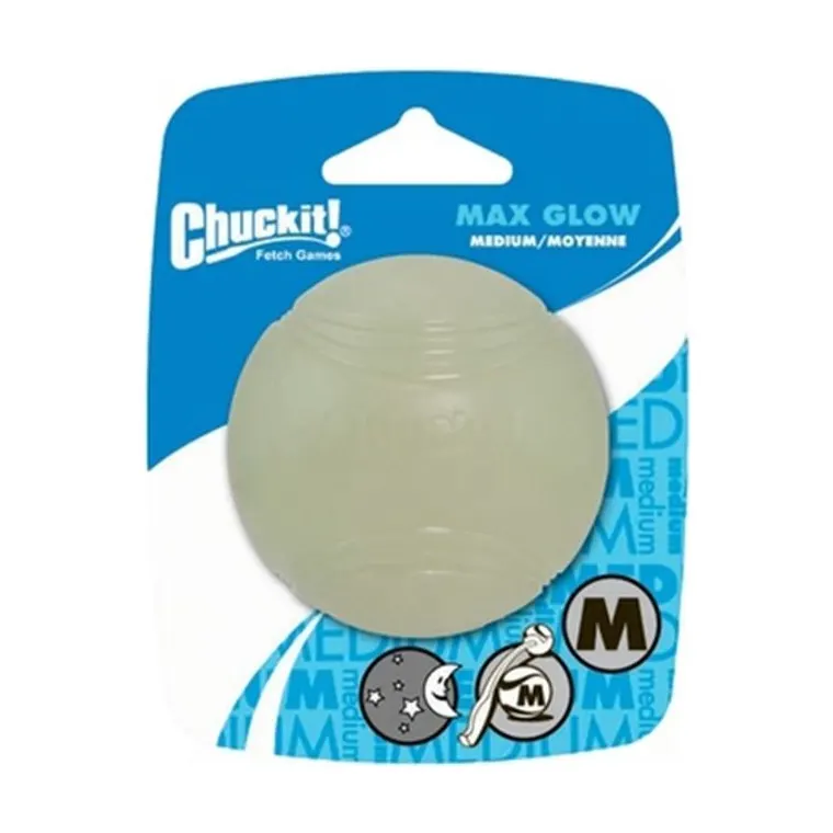 Chuckit Max Glow bal glow-in-the-dark, M 6 x 6 x 6 cm