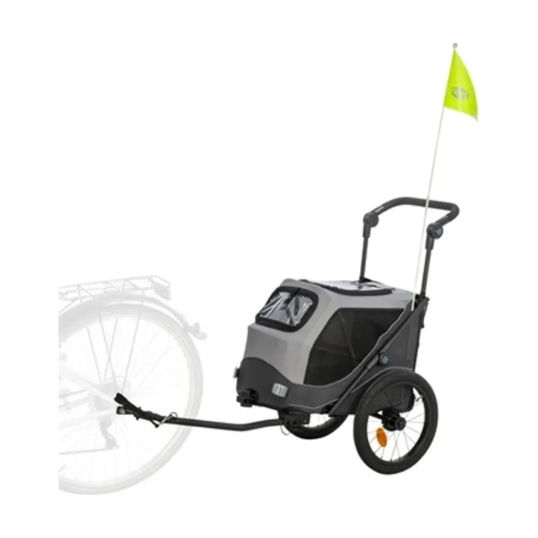 Trixie hondenfietskar opvouwbaar, grijs, 103 x 74 x 95 cm
