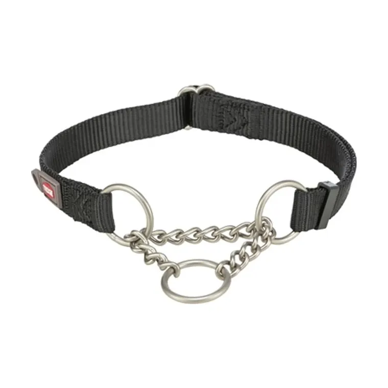 Trixie hondenhalsband Premium halfslip halsband, zwart, 30-40 x 1,5 cm