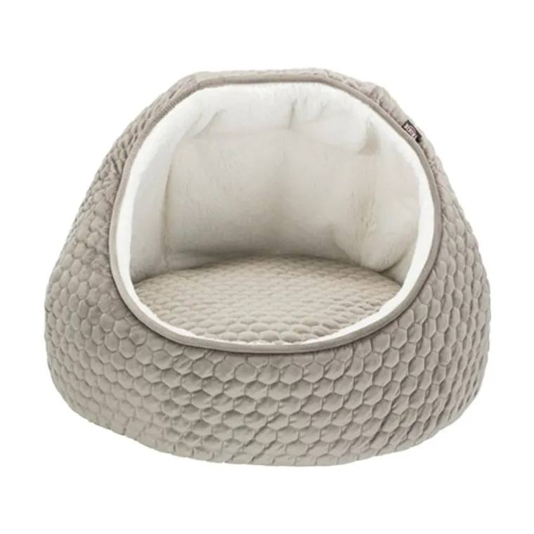 Trixie kattenmand iglo Livia, grijs/crème, 55 x 55 x 45 cm