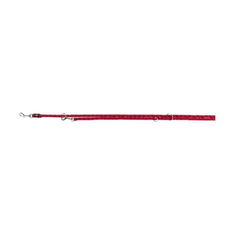 Trixie hondenriem Cavo verstelbaar, rood, 200 x 1,8 cm