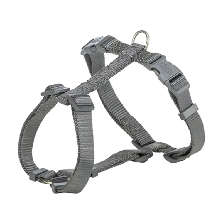 Trixie hondentuig Premium H-tuig, grijs, 52-75 x 2 cm
