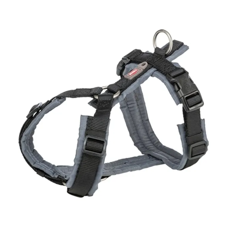 Trixie hondentuig Premium trekking, zwart/grijs, 36-44 x 1,5 cm