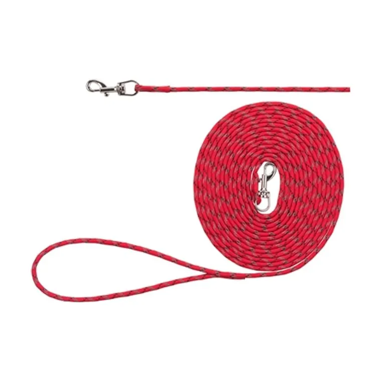 Trixie hondenriem Junior sleeplijn lang, rood, 4 mm x 4 m