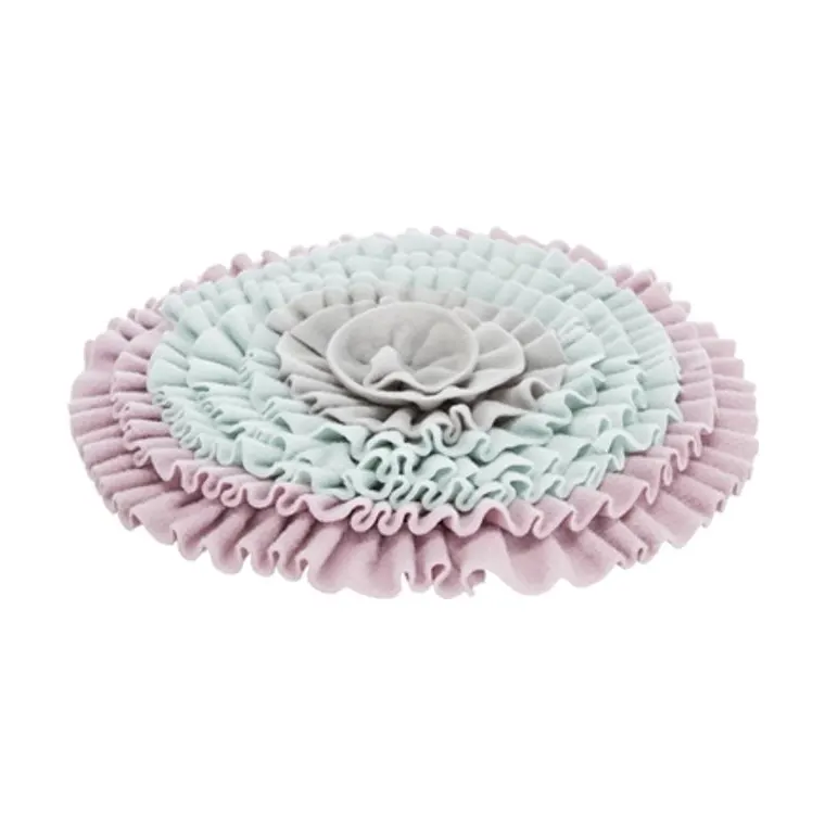 Trixie Junior snuffelmat zacht, roze/mintgroen/grijs, 38 x 38 cm