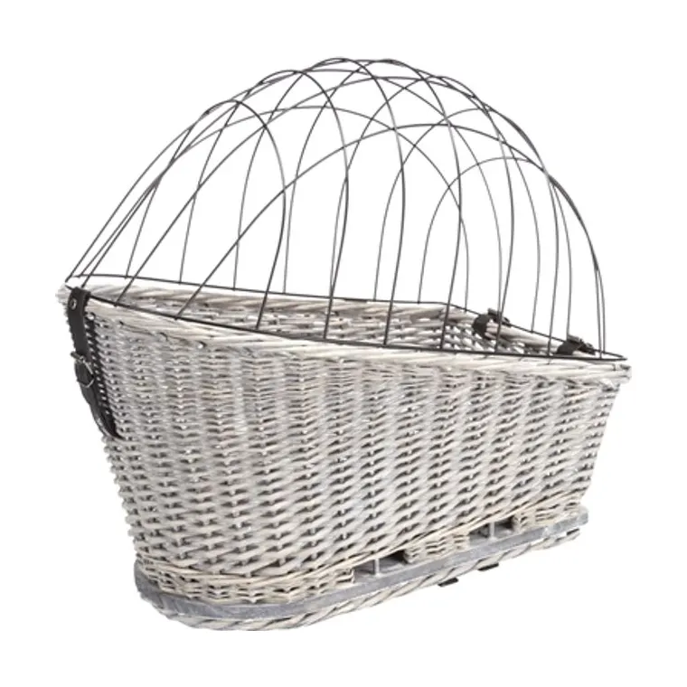 Trixie fietsmand bagagedrager met rooster, grijs, 55 x 35 x 49 cm