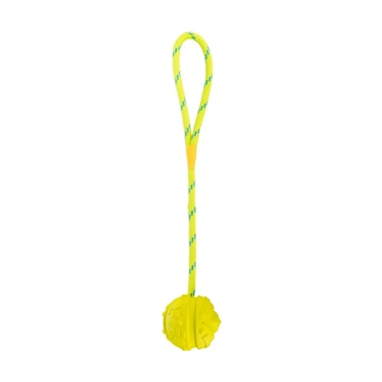 Trixie Ball on rope floating Limegr, 7 cm