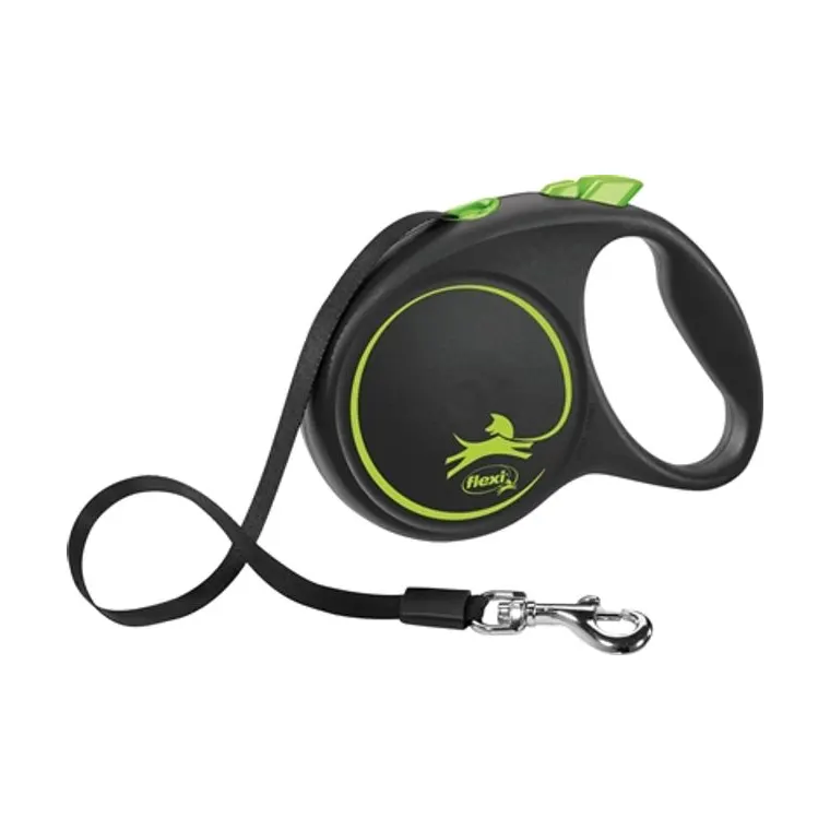 Flexi rolriem Black Design Tape, groen, M 5 m tot 25 kg