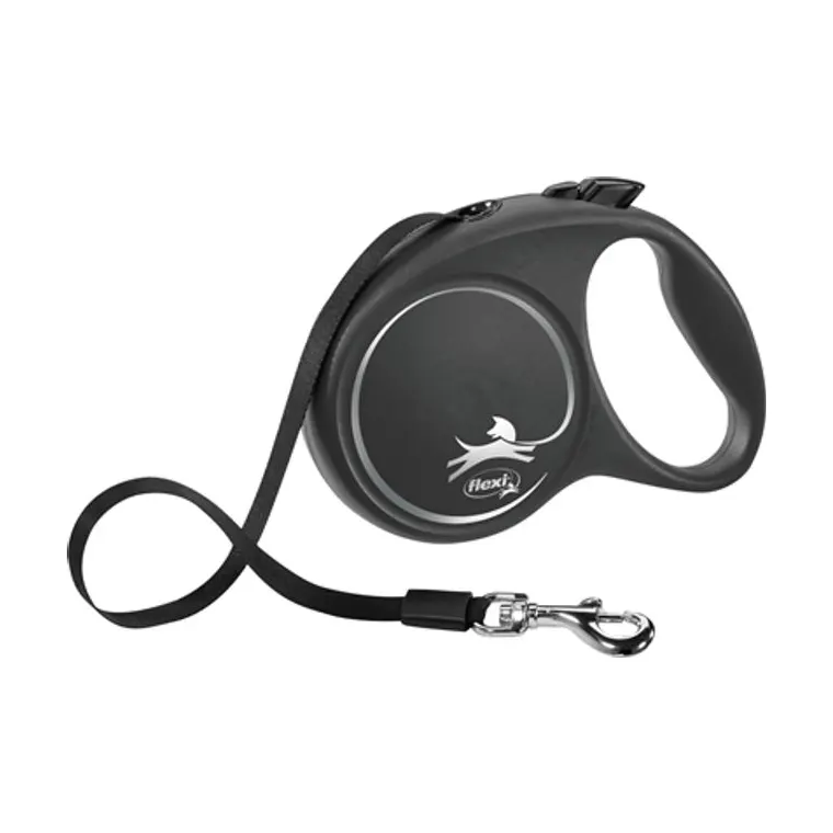 Flexi rolriem Black Design Tape, blauw, L 5 m tot 50 kg
